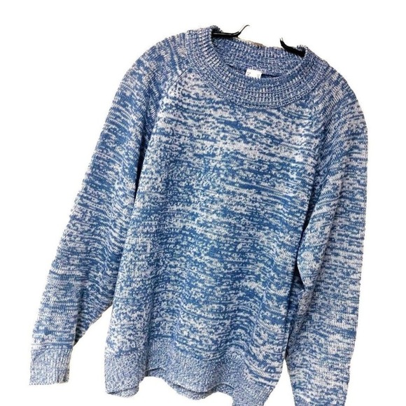 VENUS Sweaters - Venus Blue Variegated Crewneck Sweater Womens 10 NWOT Pullover Activewear Winter